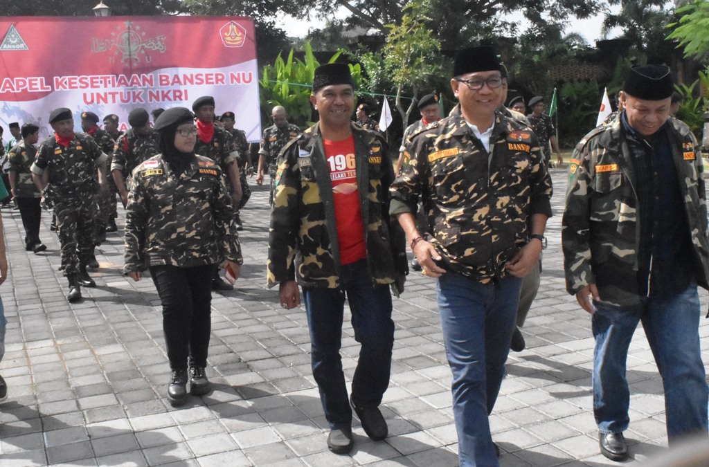 Wabup. Suiasa Pimpin Apel Kesetiaan Banser NU untuk NKRI GP Ansor Kuta Utara