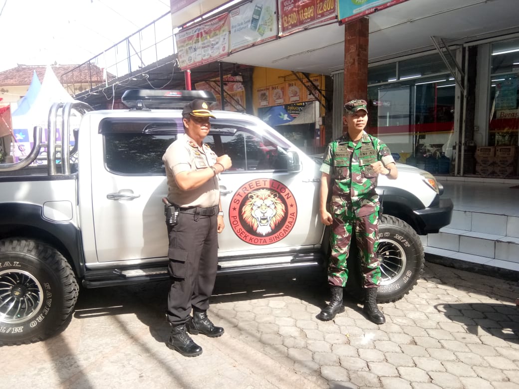 Sinergitas TNI-Polri Berikan Rasa Aman dan Nyaman Untuk Takbiran dan Sholat Ied Bagi Warga Muslim Buleleng