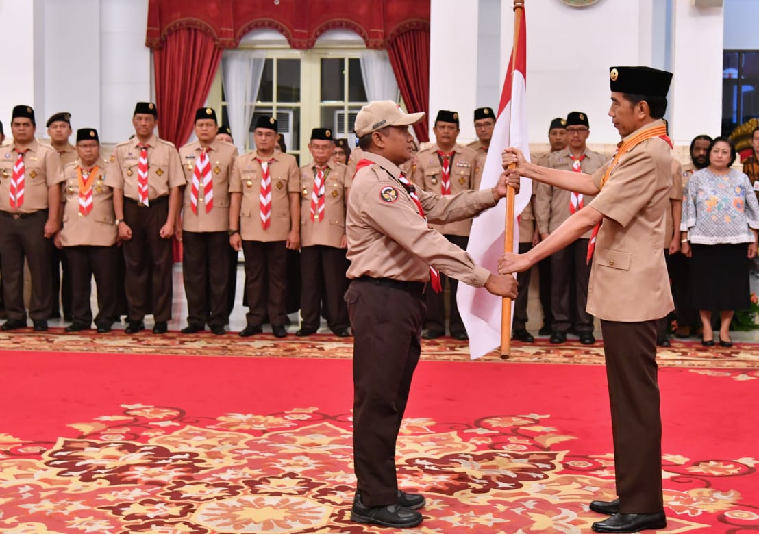 Presiden Lepas Kontingen Gerakan Pramuka untuk Ikuti Jambore Kepanduan Dunia XXIV di AS