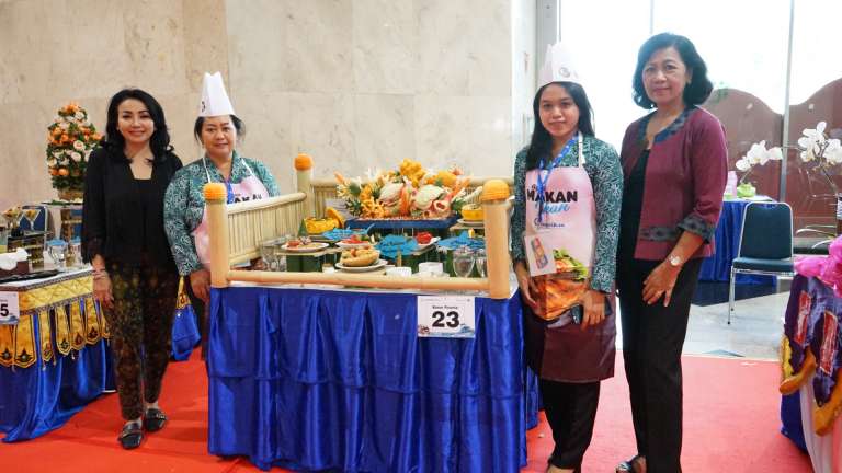Peritangan HARKANNAS, PKK Denpasar  Raih Peringkat IV Nasional Lomba Masak Kategori Menu Keluarga