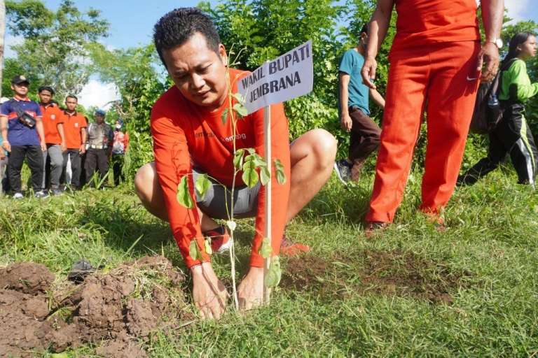 Tanam 10.000 Pohon, Wabup Kembang Ajak Masyarakat Jaga Kelestarian Hutan