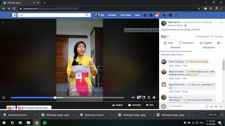 Lomba Baca Cerpen Bahasa Bali Dilaksanakan Secara Online