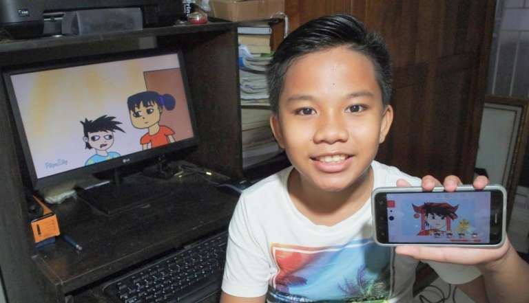 Buat Animasi Edukasi, Siswa SDN 7 Benoa Tawarkan Narasi Menarik Dalam Pembelajaran Daring