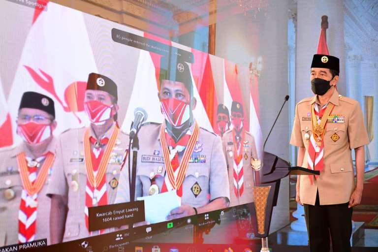 Presiden: Pramuka Harus Jadi Pelopor Disiplin Protokol Kesehatan