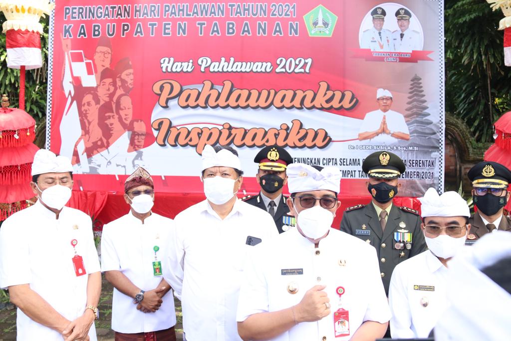 Hari Raya Galungan, Bupati Tabanan Pimpin Upacara Peringatan Hari Pahlawan (1)