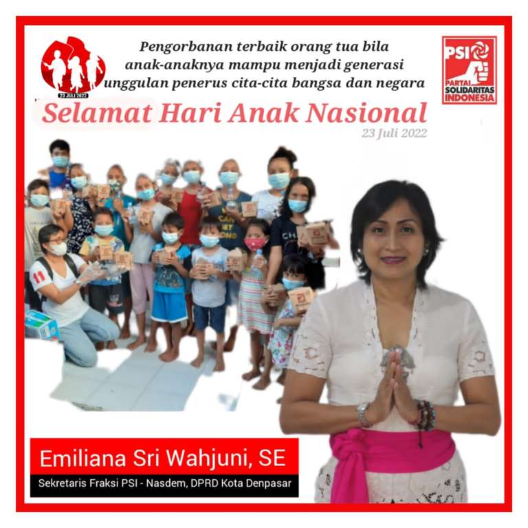 Hari Anak Nasional 2022, Ini PR Denpasar Penuhi Hak Anak, Sis Emil: Anak-Anak yang Pintar akan Membuat Kota yang Pintar