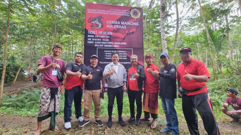Bupati Bangli Buka Lomba Mancing Se Bali di Br. Adat Sidawa Tamanbali