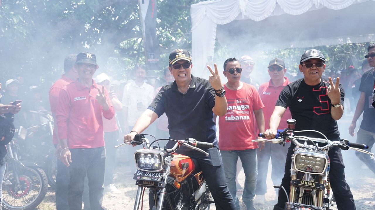 Bupati Tabanan Membuka Turnamen Motor Anniversary Ke-1 Lagas Stroke3