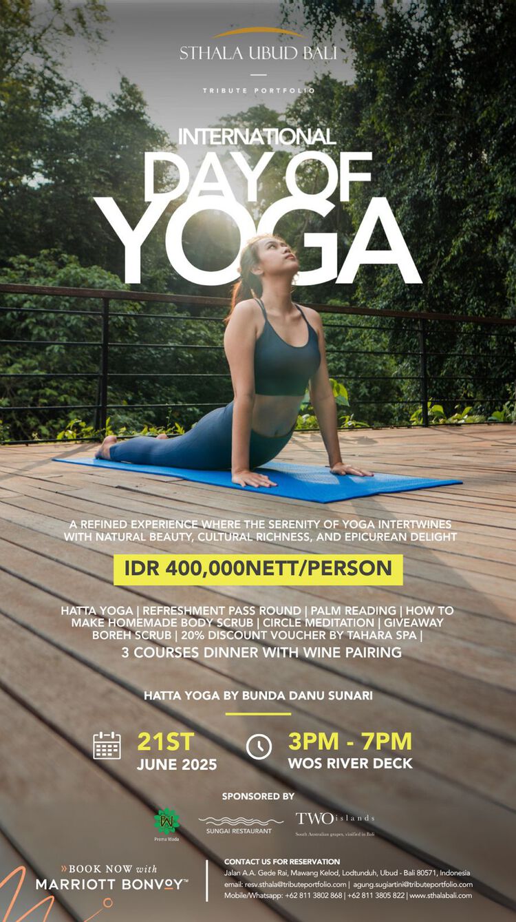 Hanya 400 Ribu !! Dapatkan Paket Yoga dengan Pesona Hijaunya Alam Ubud  di Sthala, a Tribute Portfolio Hotel Ubud Bali by Marriott International