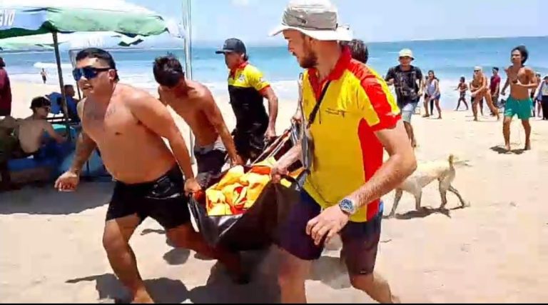 Hari Ketiga Pencarian, WNA Inggris Tenggelam Ditemukan Mengambang di Perairan Legian