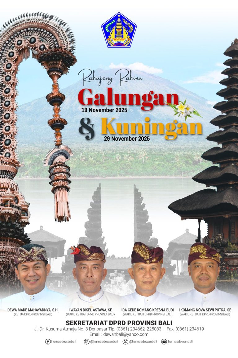 DPRD Provinsi Bali mengucapkan Selamat Hari Raya Galungan dan Kuningan