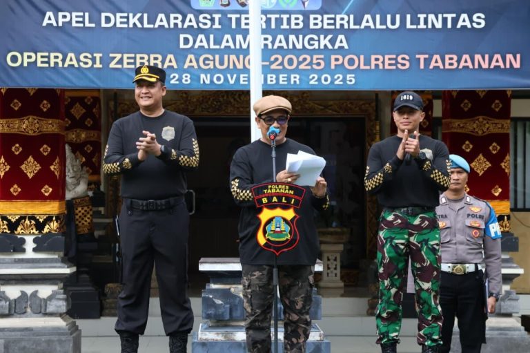 Bupati Sanjaya Pimpin Deklarasi Tertib Berlalu Lintas dan Ikuti Touring Operasi Zebra Agung 2025
