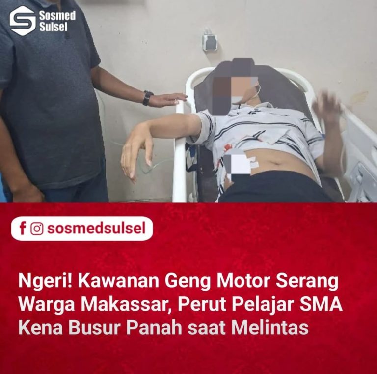 Aksi brutal kelompok geng motor kembali meresahkan warga Kota Makassar