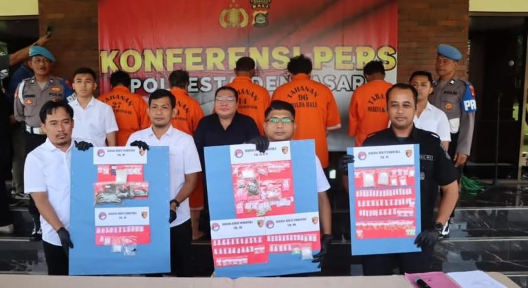 Sat Resnarkoba Polresta Denpasar Amankan 7 Pengedar, Sita Ratusan Gram Sabu dan Ekstasi