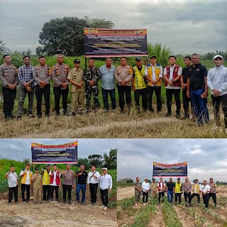 Cegah Aktifitas Galian C Ilegal, Polres Sergai Pasang Spanduk Himbauan Larangan di Bantaran Sungai Ular Perbaungan