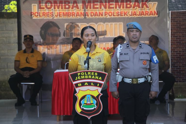 Serangkaian Hari Bhayangkara, Kapolres Jembrana Buka Lomba Menembak