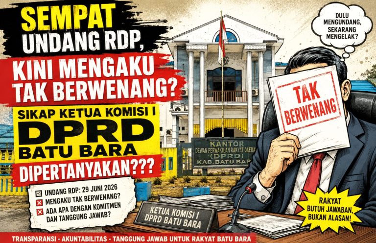 Sempat Undang RDP, Kini Mengaku Tak Berwenang? Sikap Ketua Komisi I DPRD Batu Bara Dipertanyakan???
