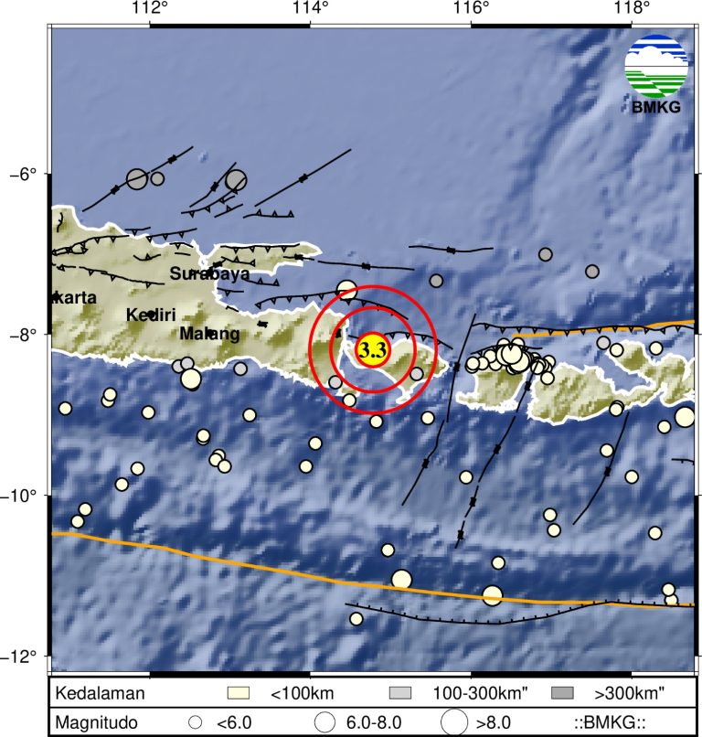Gempa Berkekuatan M 4,1 Guncang Jembrana