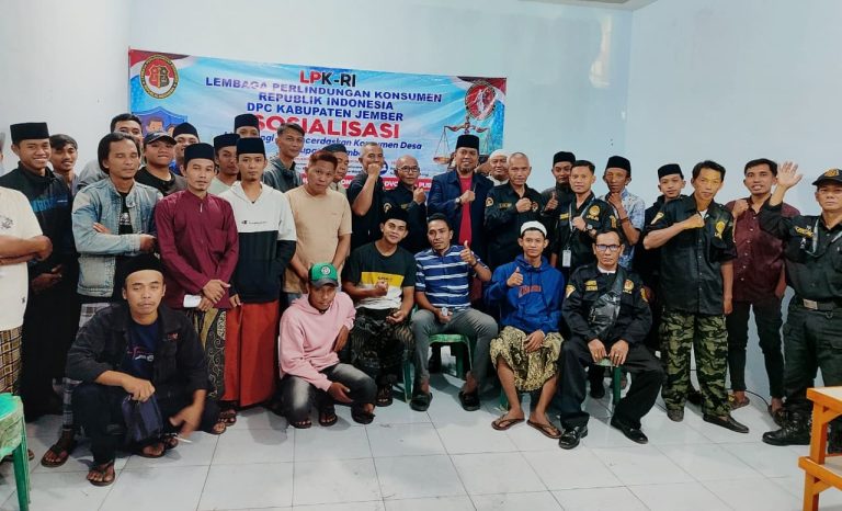 LPK-RI Jember Gelar Sosialisasi Perlindungan Konsumen di Desa Dawuhan Mangli, Sukowono