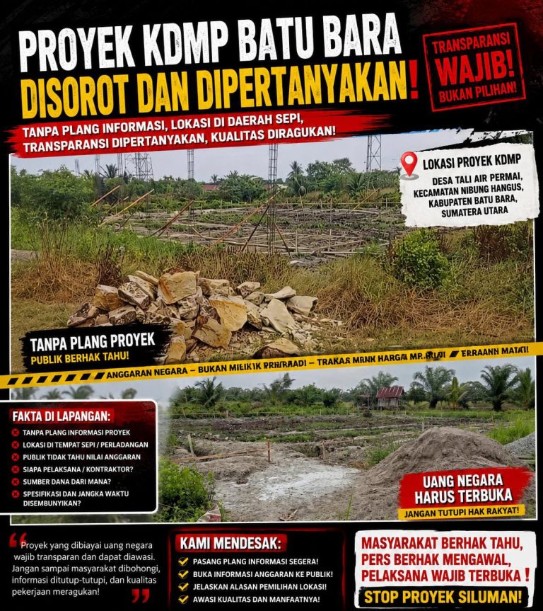 Tanpa Plang dan Berdiri di Lokasi Sepi, Proyek KDMP Batu Bara Dipertanyakan Manfaatnya.”