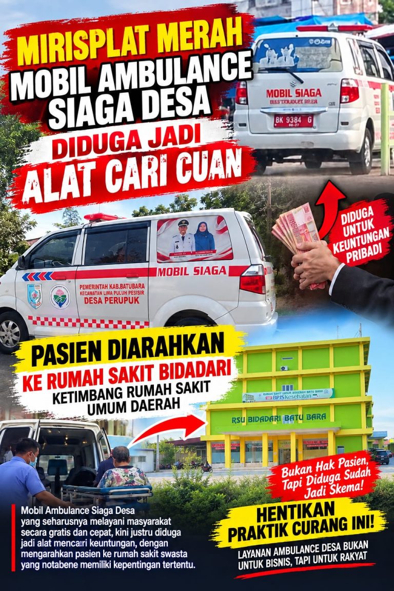 Rujukan Pasien dengan Mobil Siaga Desa Disorot, Pemkab Batu Bara Didesak Turun Tangan