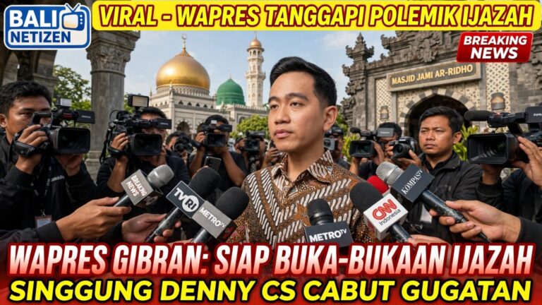 BREAKING! Wapres Gibran: Siap Buka-Bukaan Ijazah, Tapi Denny CS Malah Cabut Gugatan!