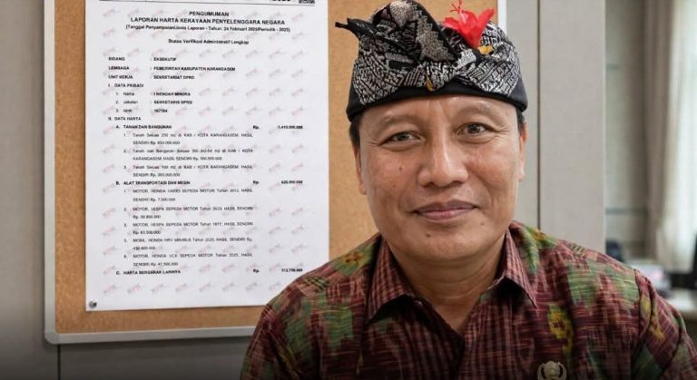 Setahun, Harta Sekwan Karangasem Melonjak Rp419 Juta
