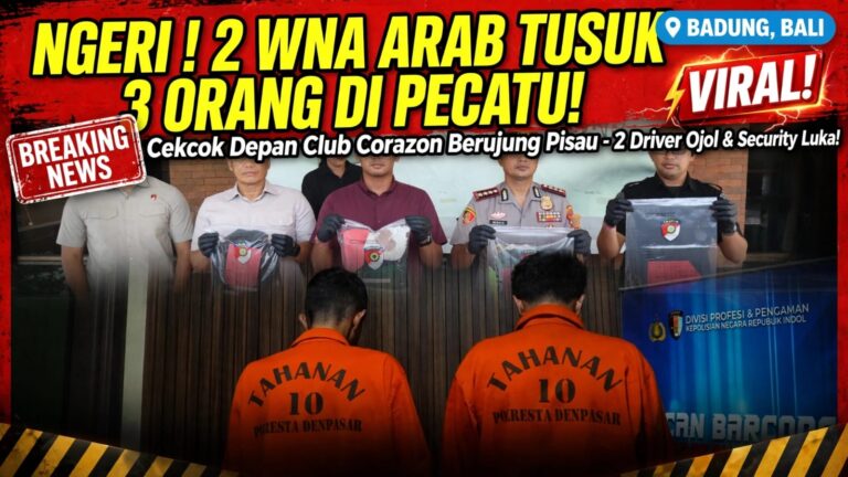 Cekcok di Depan Club Corazon Pecatu Berujung Penusukan, Dua WNA Arab Saudi Ditangkap